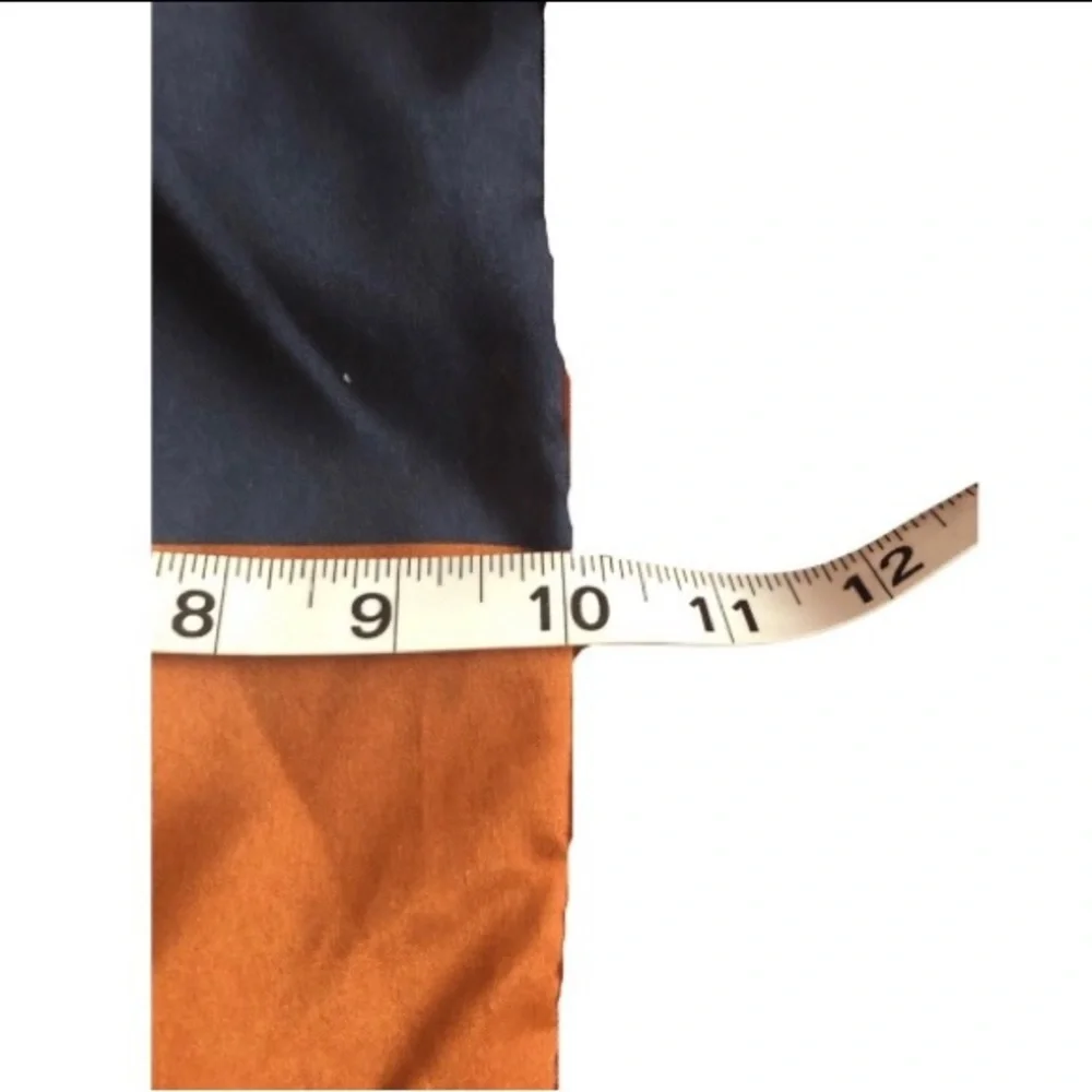 Peach Navy Brown‎ Geometric Mod Drawstring Ipsy Cosmetic Bag
